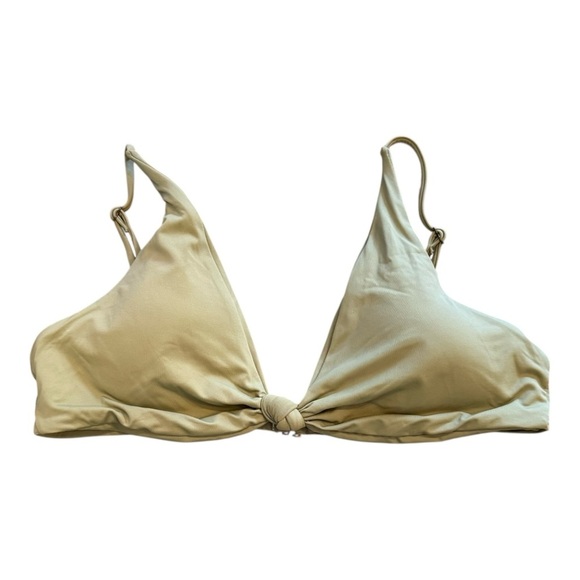 O’Neill Saltwater Solids Pismo Tall Tri Bralette Top in olive NWOT - Picture 2 of 6